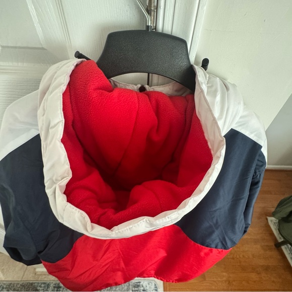 USPA polar fleece men’s Large classic navy jacket Preowned With Flews - Picture 9 of 14